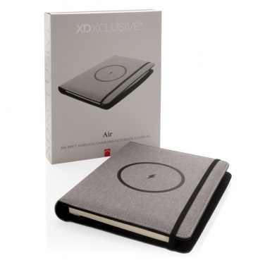 Logo trade advertising products picture of: Air 5W wireless charging notebook with 5000mAh powerbank